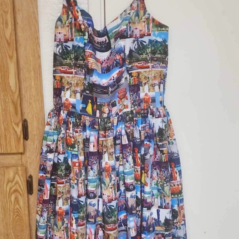 New XL Charles Phoenix Jenny dress  Hawaiian sublimation, pinup girl clothing